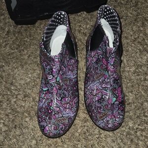 Colorful ALEGRIA By Pg  Women's Rain Ankle  Boots Size 10.